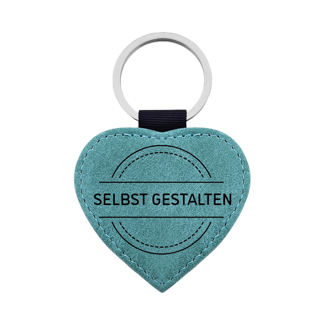 Leder Schlüsselanhänger Herz, selbst gestalten - pro Stück