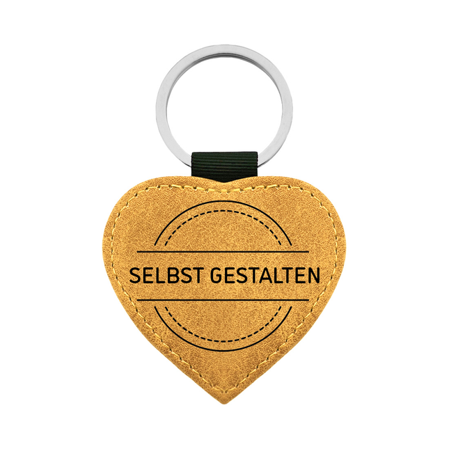 Leder Schlüsselanhänger Herz, selbst gestalten - pro Stück
