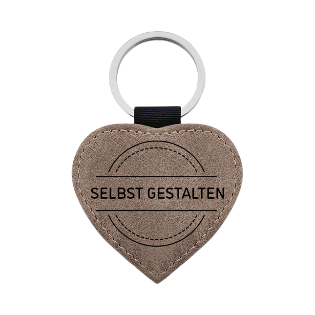 Leder Schlüsselanhänger Herz, selbst gestalten - pro Stück