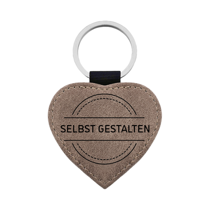 Leder Schlüsselanhänger Herz, selbst gestalten - pro Stück
