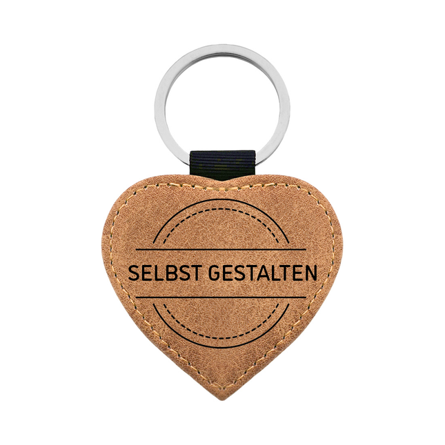 Leder Schlüsselanhänger Herz, selbst gestalten - pro Stück
