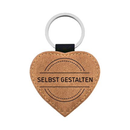 Leder Schlüsselanhänger Herz, selbst gestalten - pro Stück