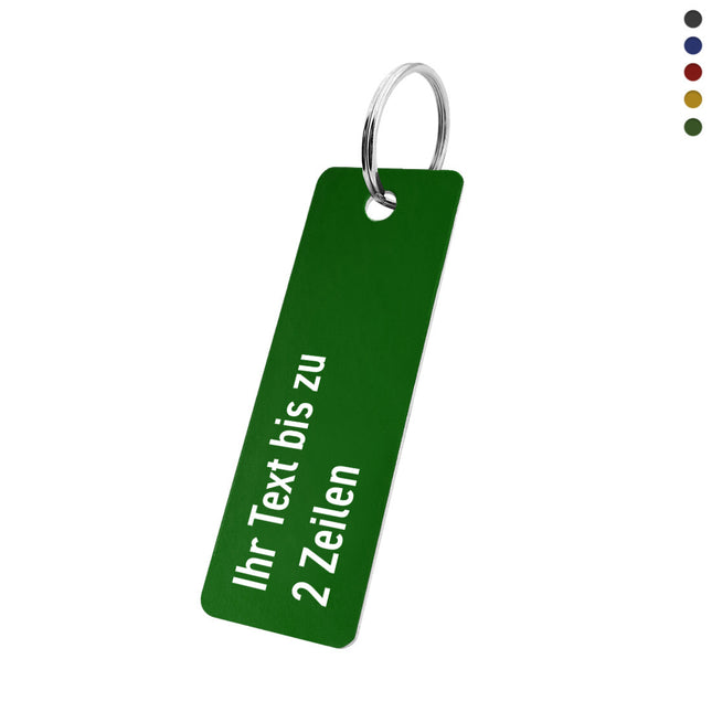 Schlüsselmarke 25x70mm mit Text - pro Stück