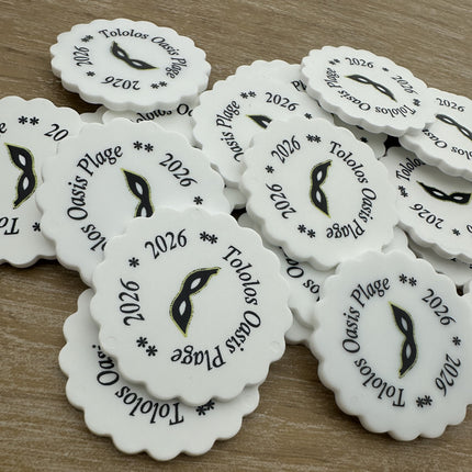 Wertmarken Chips selbst gestalten Wellig - 100 Stück