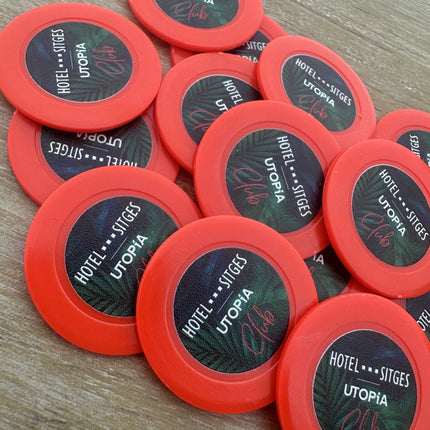 Wertmarken Chips selbst gestalten Ø40 mm - 100 Stück