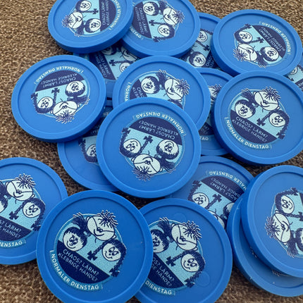 Einkaufswagenchip 0,50€-Format, selbst gestalten - 100 Stück