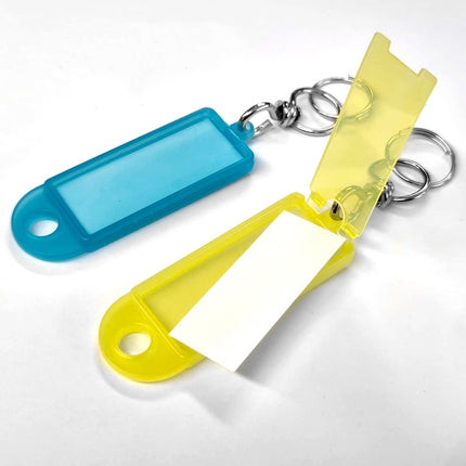 Schlüsseletikett aufklappbar 60x22mm Farbenmix - 100 Stück