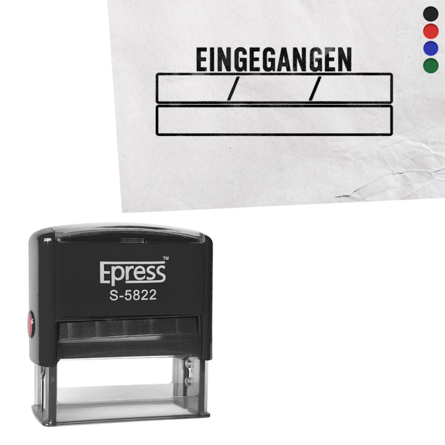 Stempel 58x22mm Eingegangen