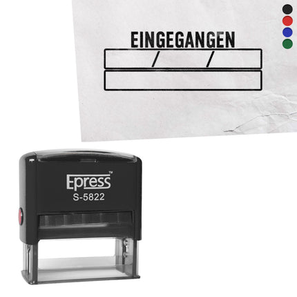 Stempel 58x22mm Eingegangen
