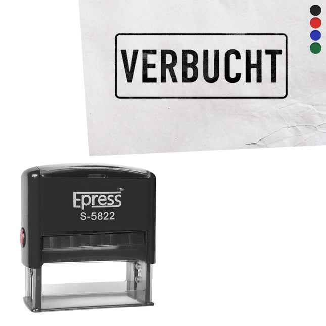 Stempel 58x22mm Verbucht