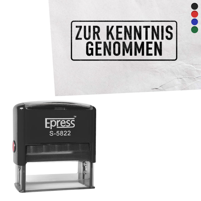 Stempel 58x22mm Zur Kenntnis genommen