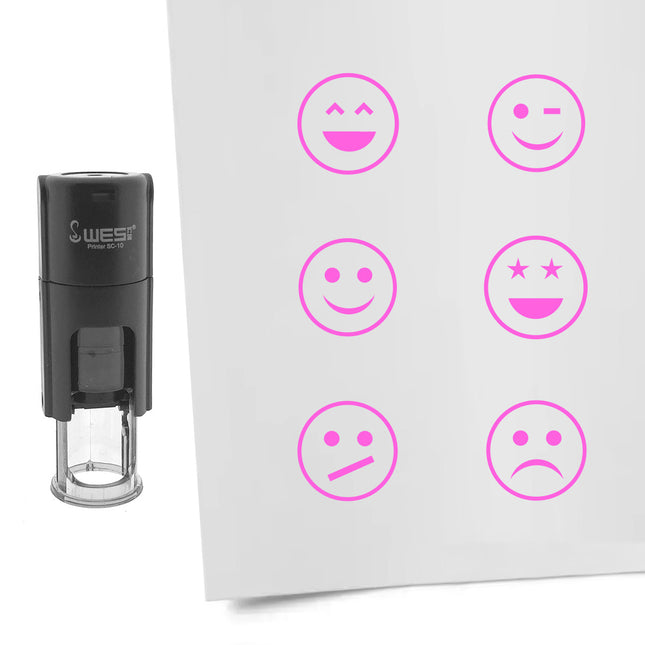 Stempelset Smileys Ø10mm rund