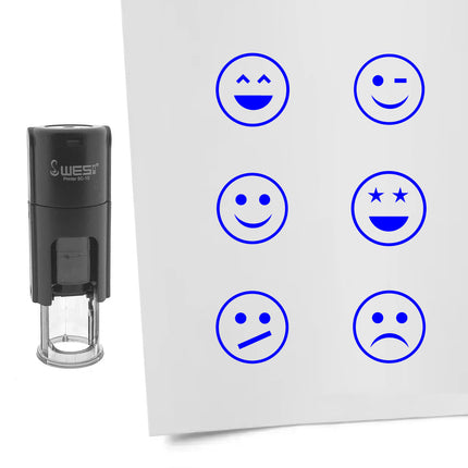 Stempelset Smileys Ø10mm rund