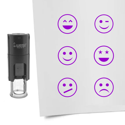 Stempelset Smileys Ø10mm rund