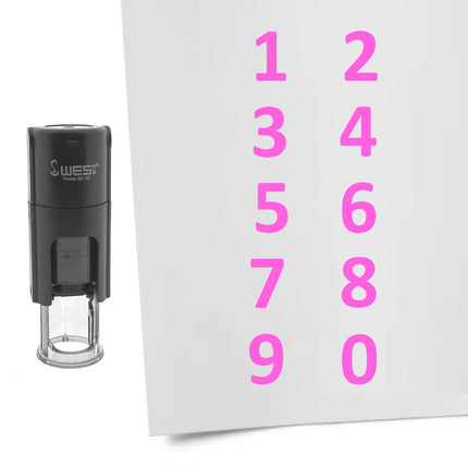 Stempelset Zahlen Ø10mm rund
