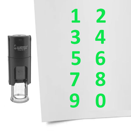 Stempelset Zahlen Ø10mm rund