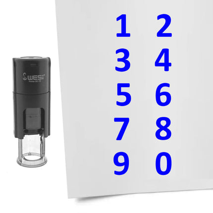 Stempelset Zahlen Ø10mm rund