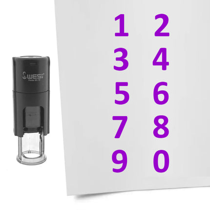 Stempelset Zahlen Ø10mm rund