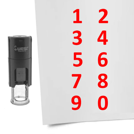 Stempelset Zahlen Ø10mm rund