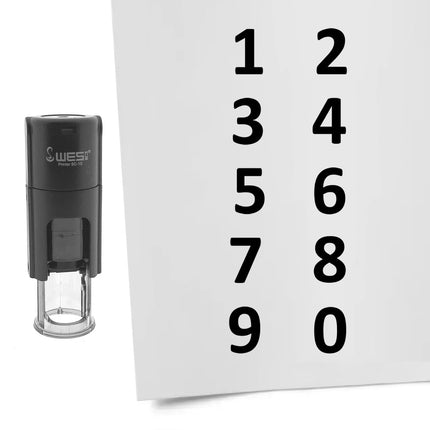 Stempelset Zahlen Ø10mm rund