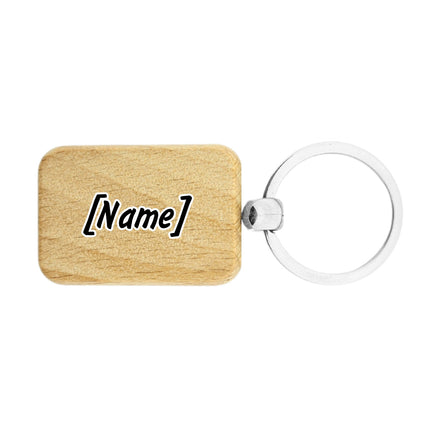 Schlüsselanhänger Holz mit Name - pro Stück