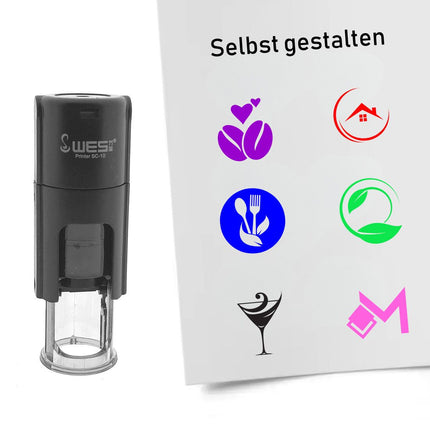 Personalisierter Stempel Ø10mm rund