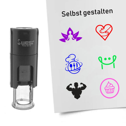 Personalisierter Stempel Ø10mm rund