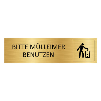 Türschild Bitte Mülleimer benutzen
