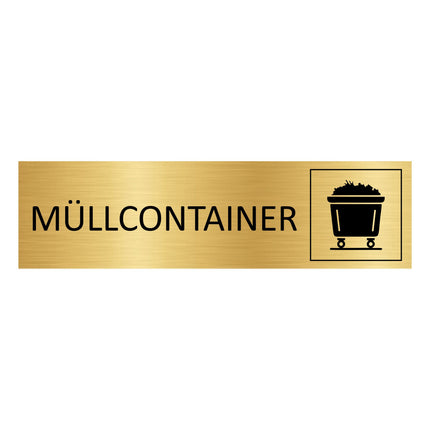 Türschild Müllcontainer