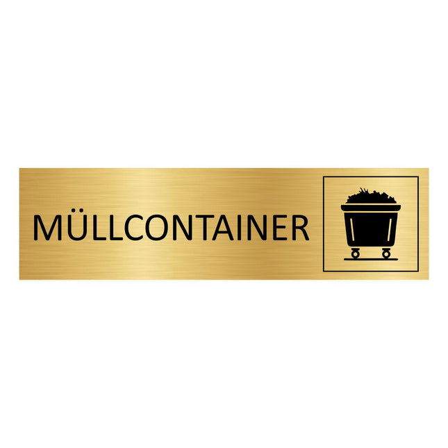 Türschild Müllcontainer
