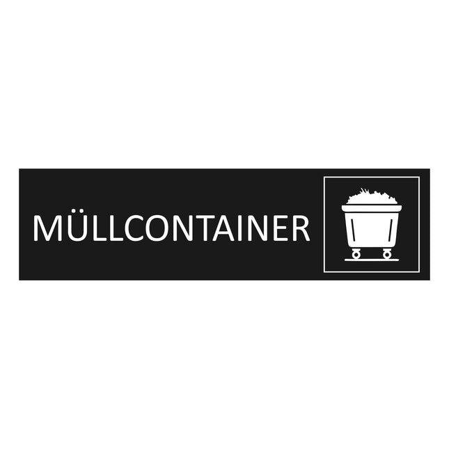 Türschild Müllcontainer
